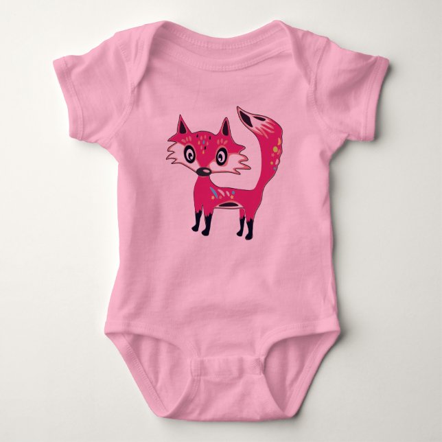 Body Funky mignon Renard rose (Devant)
