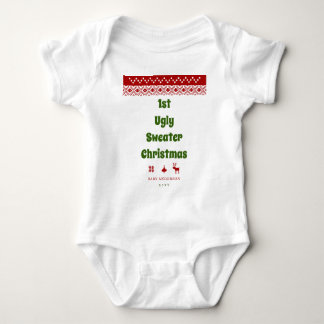 Body Funny 1er laide doux Noël Rouge Nordic Baby