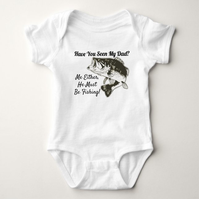 Body Funny Baby Papa Basse Pêche Sports Hobby (Devant)