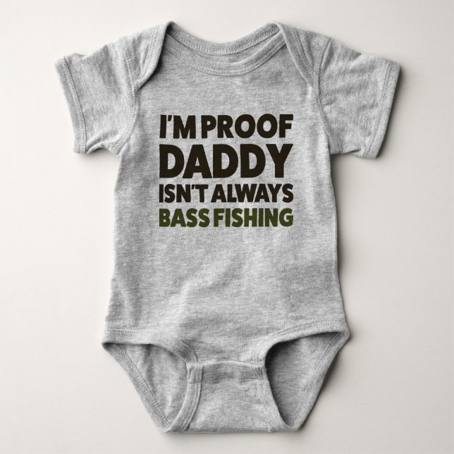 Body Funny Basse Basse Pêche Jersey Bodysuit Chemise (Devant)