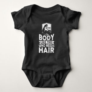 Body  Funny Bodybuilder No Hair Bald Head Athlete