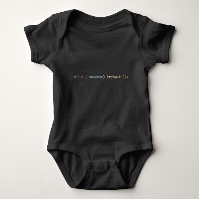 Body Funny Coder Baby Shower Gift | Try Again Infant (Devant)