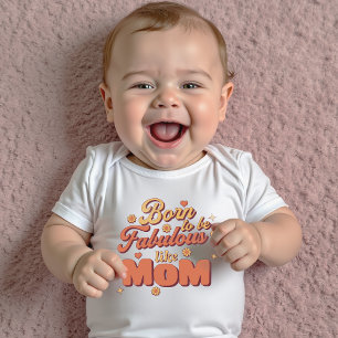 Body Funny Fabulous Mom Citations Retro Typographie Vin