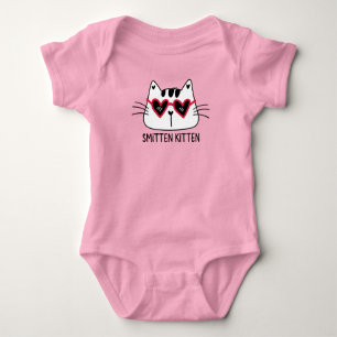 Body Funny Kitten Valentine enfants coeur rouge lunette