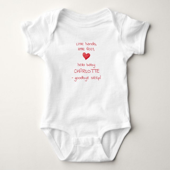 Body Funny Personalized Baby Gift, Hello Baby  (Devant)