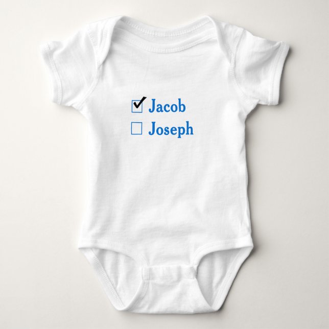 Body Funny Twins Boys Blue Baby Bodysuit (Devant)