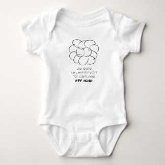 Body für Baby. Embryo 12 icsi-Zellen Baby Strampler