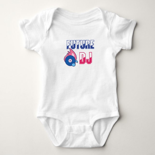 Body Futur D.J. Baby unisex garçon fille deejay rose bl (Devant)