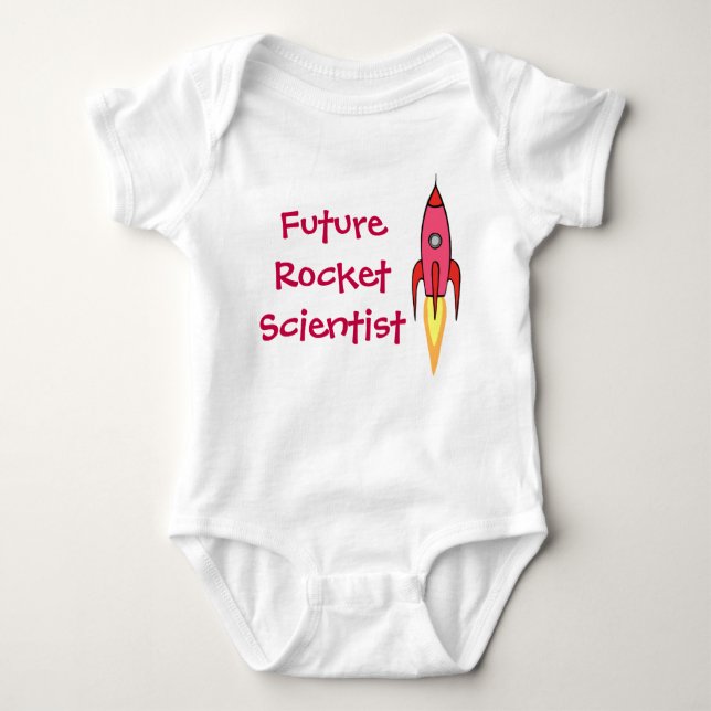 Body Futur Rocket Scientifique Pink Rocket Ship Feminis (Devant)