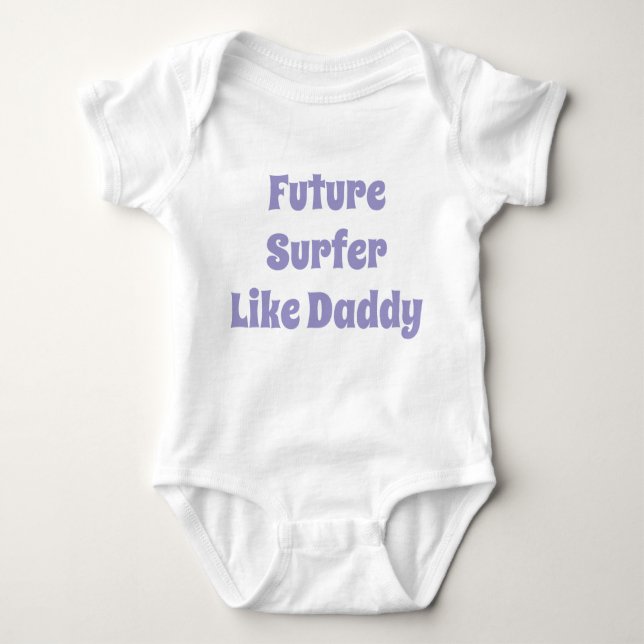 Body Futur Surfer Comme Papa Bébé Bodysuit (Devant)