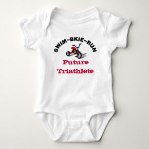 Body Futur Triathlete T-shirt de bébé de Swim~Bike~Ru