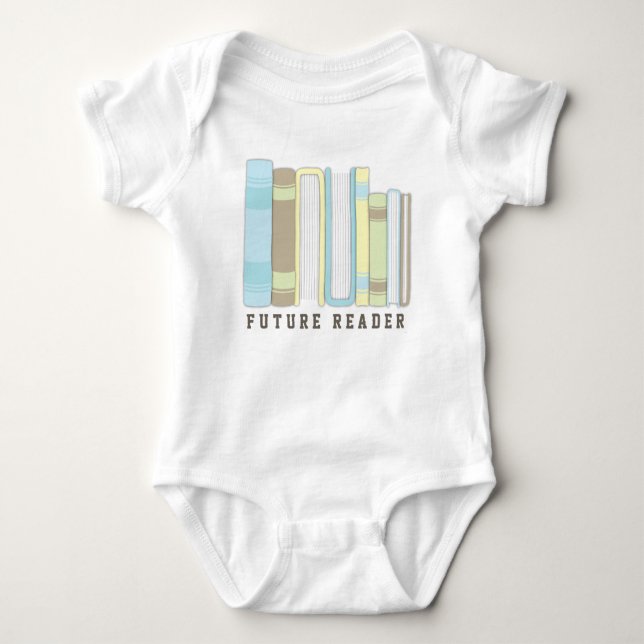 Body Future chemise drôle de pile de livre de bébé de (Devant)