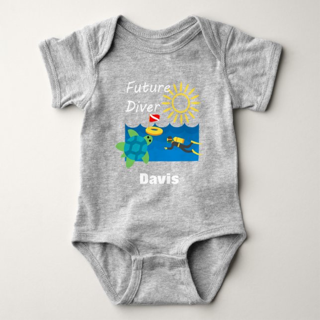 Body Future Diver Design - Bodysuit Baby Jersey (Devant)