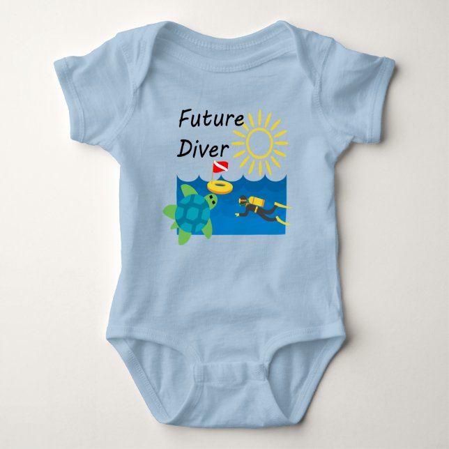 Body Future Diver Design - Bodysuit Baby Jersey (Devant)