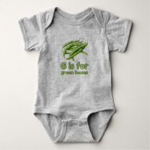 G pour les BEANS VERTS Green Veggie Alphabet G