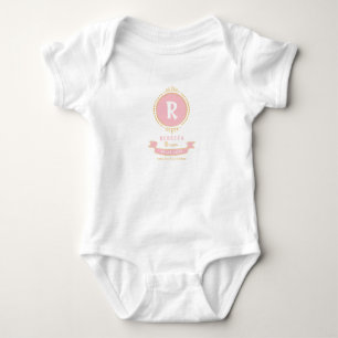 Body Gardes monogrammes pour petite fille personnalisée