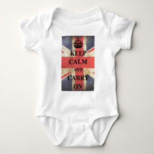 Body Gardez Le Calme Continuer Sur Le Drapeau Britanniq