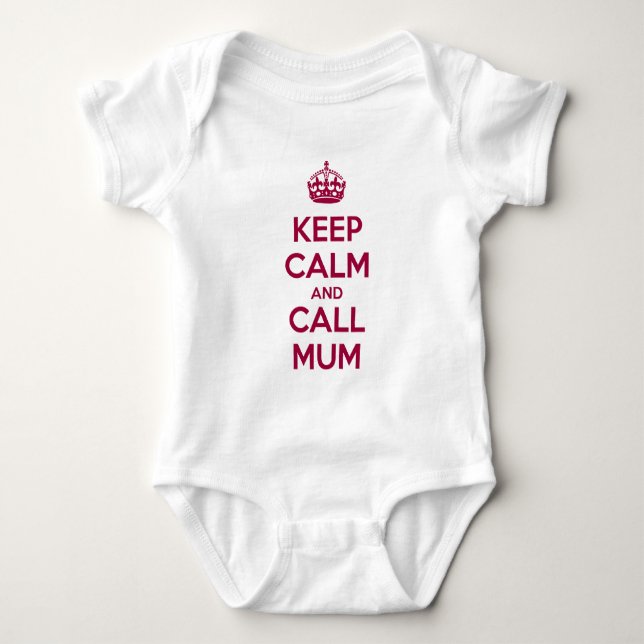 Body Gardez votre calme et appelez maman (Devant)