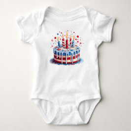 BODY GÂTEAU D'ANNIVERSAIRE PATRIOTIQUE ROUGE BLANC BLEU