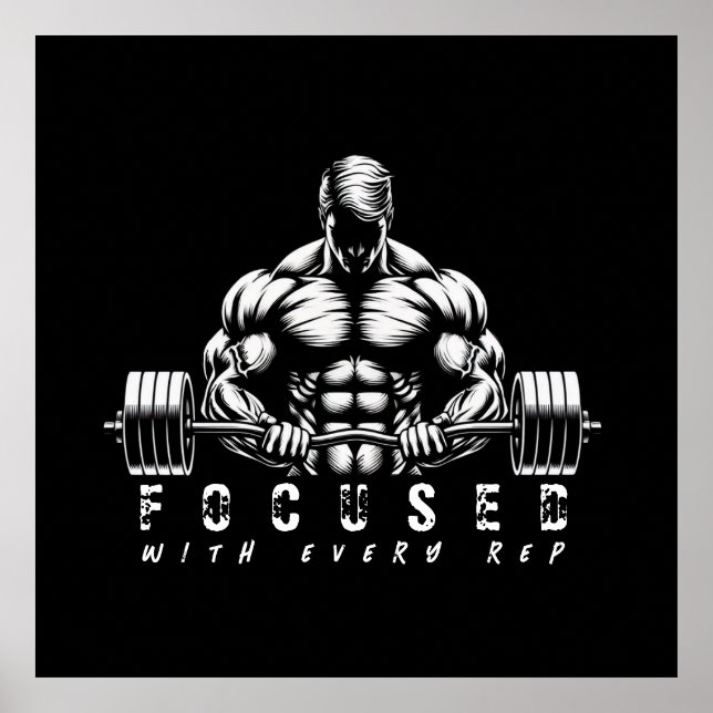Body-Gebäude-Fitness Poster (Vorne)