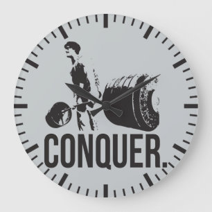 "Body Gebäude"-Motivation - Erobern Große Wanduhr