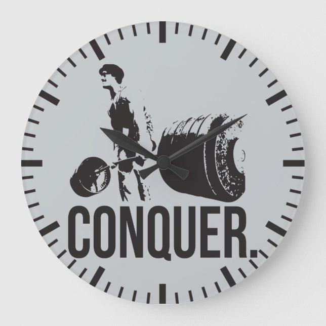 "Body Gebäude"-Motivation - Erobern Große Wanduhr (Vorderseite)