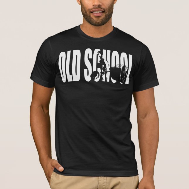 "Body Gebäude" Motivation - Old School Stärke T-Shirt (Vorderseite)