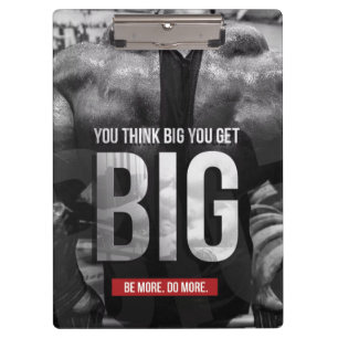 "Body Gebäude"-Motivation - Think Big, Get Big Klemmbrett