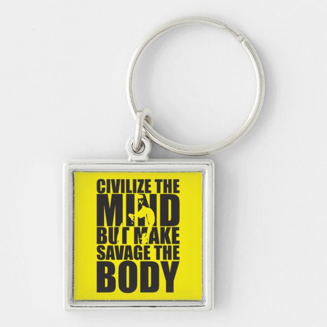 "Body Gebäude" Motivierend Schlüsselanhänger (Vorne)