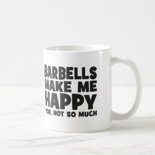 "Body Gebäude" Spaß - Barbells machen mich glückli Kaffeetasse