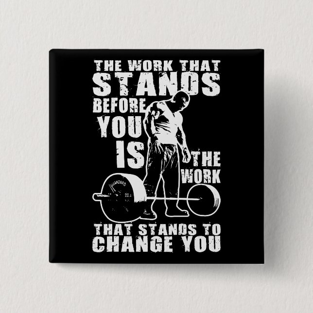 "Body Gebäude" Workout Motivierend Button (Vorderseite)
