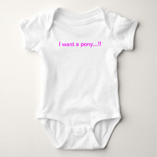 Body Gilet de bébé "je veux un poney "