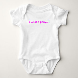 Body Gilet de bébé "je veux un poney "