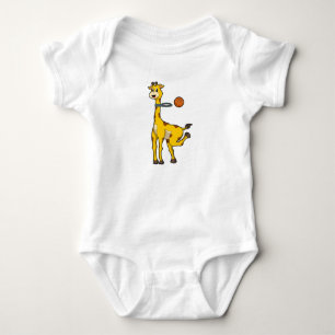Body Girafe au basket-ball avec cerceau de basket-ball