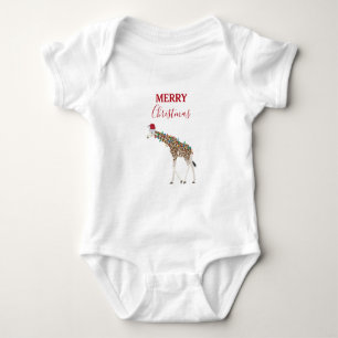 Body Girafe de Noël Animaux amusants avec chapeau de No