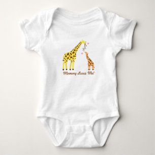 Body Girafe Maman et Bébé Colorés Élégants