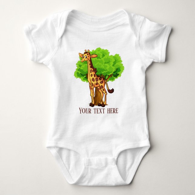 Body girafe unisex mignonne ajouter du texte (Devant)