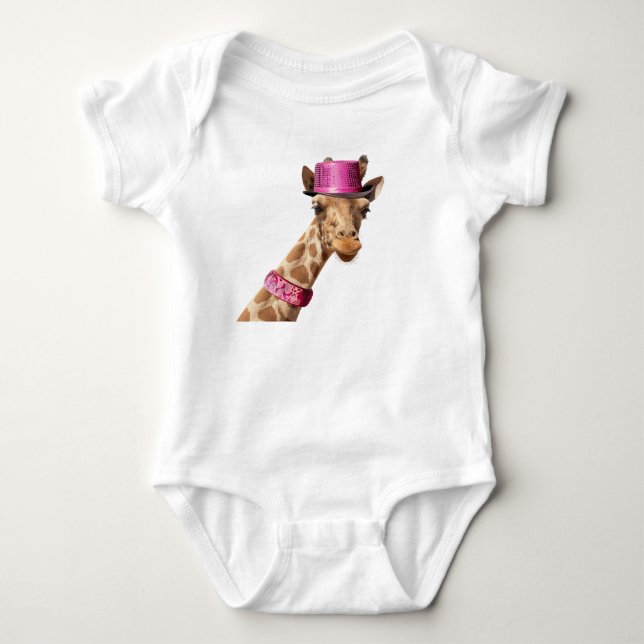 Body Giraffe dans un casquette rose brillant (Devant)