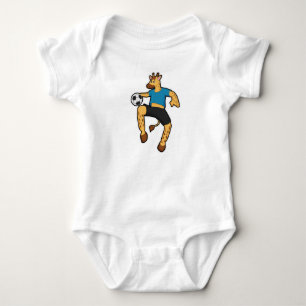 Body Giraffe en joueur de football avec balle de footba