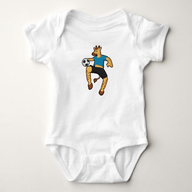 Body Giraffe en joueur de football avec balle de footba (Devant)