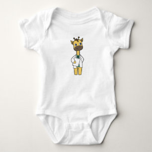 Body Giraffe en tant que docteur avec Bloc-notes