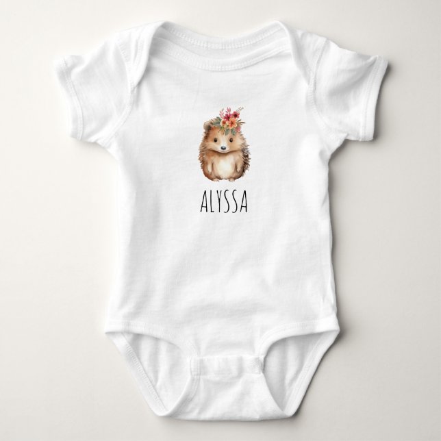 Body Girly Hedgehog Personnalisé (Devant)