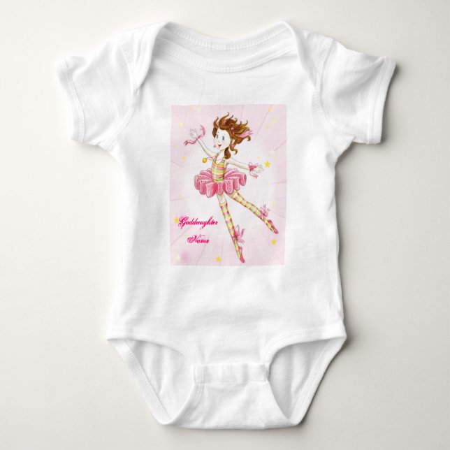 Body Godgirl Cadeau rose Ballerina personnalisée (Devant)