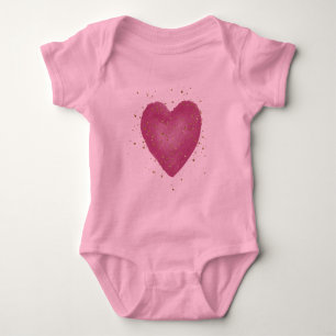 Body Gold Glam Parties scintillant Coeur rose