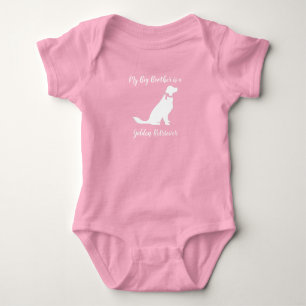 Body Golden Retriever Baby shower chien rose fille
