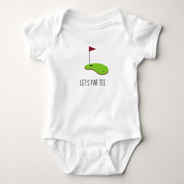 Body Golf Let’s Par avec drapeau de golf sur vert blanc (Devant)