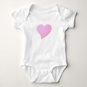 Body Grand cœur rose, Amour, blanc