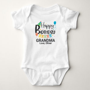 Body Grand-mère d'anniversaire joyeuse personnalisée
