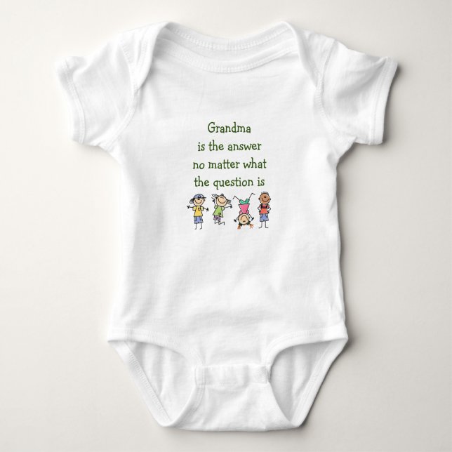 Body Grand-mère est la réponse Fun Kids Citation (Devant)