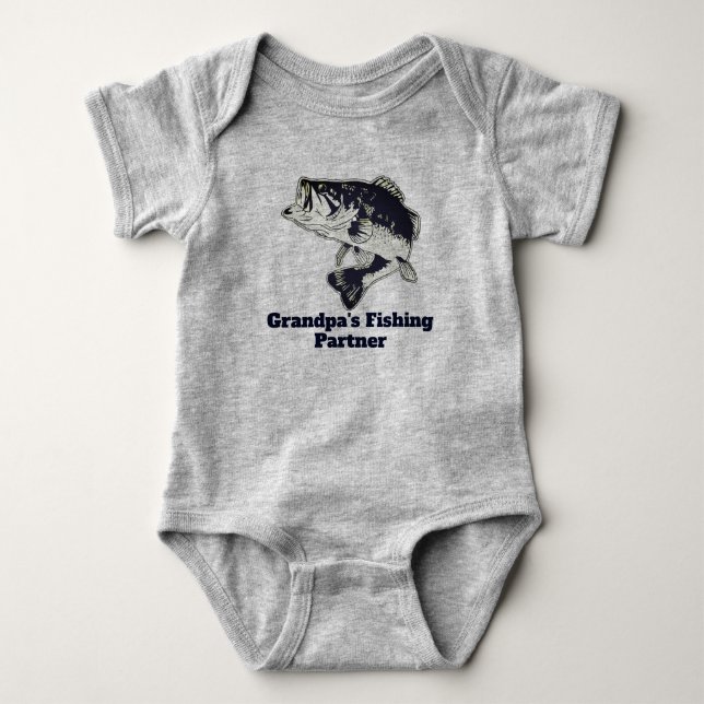 Body Grand-pa Pêche partenaire Bass Fish Shirt (Devant)
